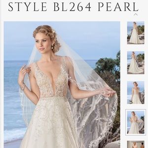 Beloved by Casablanca Wedding Dress Sz 12 -never altered, never worn. BRAND NEW!